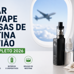 Viajar com vape e bolsas de nicotina no avião