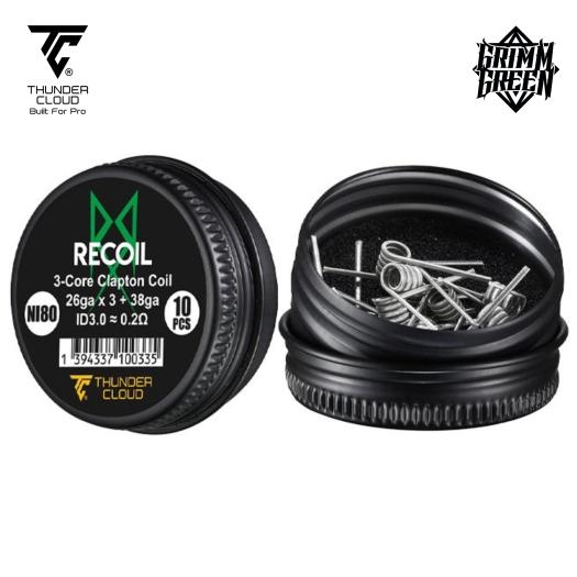 3-Core Clapton Coils Ni80 0.2Ω (10pcs) - Thunder Cloud x Grimm Green