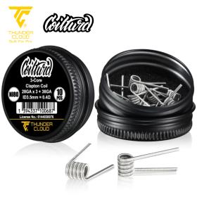 3-Core Clapton Coils Ni80 0.4Ω (10pcs) Thunder Cloud x Coilturd