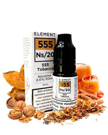 555 TOBACCO - ELEMENT ELIQUID SALTS 10 ml - Líquido con SALES DE NICOTINA