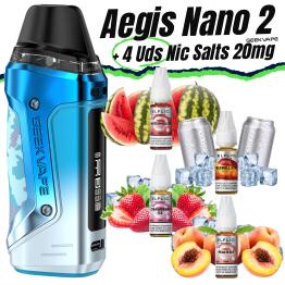 Aegis Nano 2 (OCEAN BLUE) Geekvape + 4 uds Nic Salts 10ml 20mg