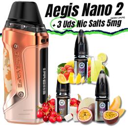 Aegis Nano 2 (SUNSET YELLOW) Geekvape + 3 uds Nic Salts 10ml 5mg
