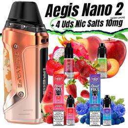 Aegis Nano 2 (SUNSET YELLOW) Geekvape + 4 uds Nic Salts 10ml 10mg