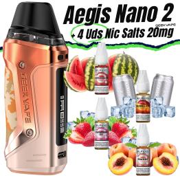 Aegis Nano 2 (SUNSET YELLOW) Geekvape + 4 uds Nic Salts 10ml 20mg