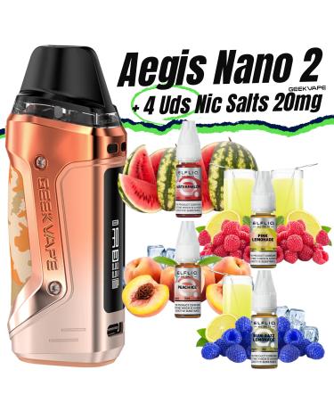Aegis Nano 2 (SUNSET YELLOW) Geekvape + 4 uds Nic Salts 10ml 20mg