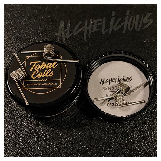 Alchelicious 0,28ohm Tobal Coils - Resistencias Artesanales Tobal Coils Alchelicious 0,28ohm Tobal Coils - Resistencias Artesanales Tobal Coils