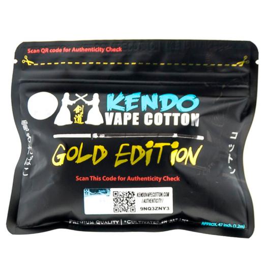 Algodão Orgânico de Vapeo - KENDO Vape Cotton Gold Edition Algodão Orgânico de Vapeo - KENDO Vape Cotton Gold Edition