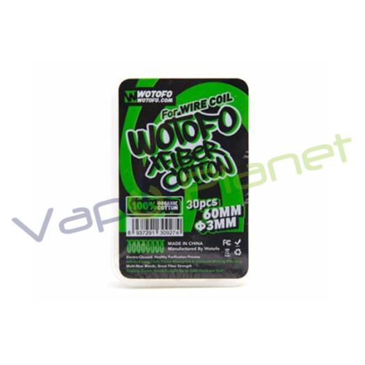 Algodón Orgánico XFIBER de 3 mm - Wotofo - 30 Uds
