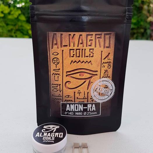 AMON-RA - Dual coil 0.14Ω Ni80 ⵁ2.5mm 5 vueltas ALMAGRO Coils