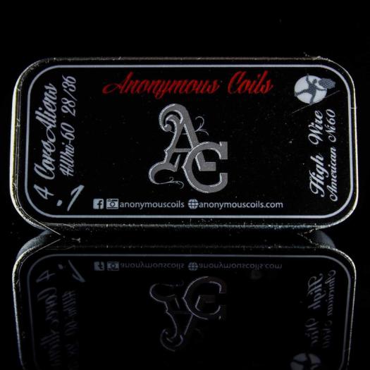 Anonymous Coils - 4 Core Aliens - 0,10 ohms (Artesanales) Anonymous Coils - 4 Core Aliens - 0,10 ohms (Artesanales)