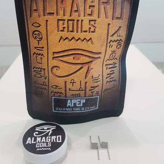 APEP - Single coil 0.42 - 046 ohmns Ni80 guia de 2.5mm 5.5 vueltas ALMAGRO Coils