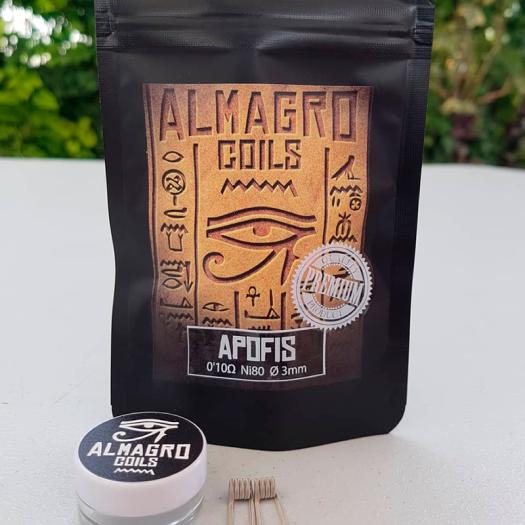 APOFIS - Dual coil 0.10Ω Ni80 ⵁ3mm 4vueltas ALMAGRO Coils