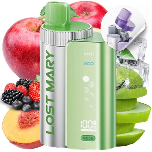 Apple Edition - 3200-2400 Puff - Descartável 4in1 Lost Mary by Elfbar Apple Edition - 3200-2400 Puff - Descartável 4in1 Lost Mary by Elfbar