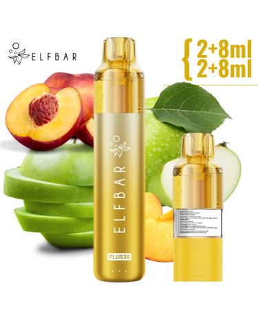 APPLE PEACH Kit Plus30 20mg Elfbar | 2+8ML x2 |