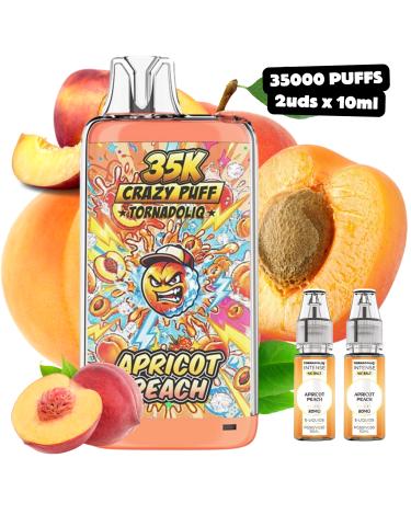 Apricot Peach Crazy Puff 35K 2x10ml 20mg Tornadoliq