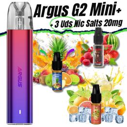Argus G2 Mini+ (Violet Red) VooPoo + 3 uds Nic Salts 10ml 20mg