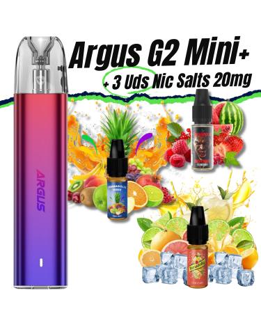 Argus G2 Mini+ (Violet Red) VooPoo + 3 uds Nic Salts 10ml 20mg