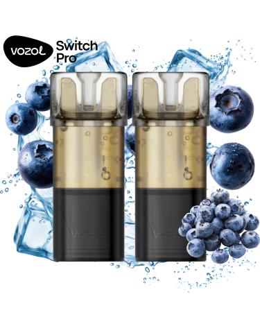 Blueberry Ice | Pack 2 uds | Cartuchos Pré-Carregado 20mg Vozol Switch Pro