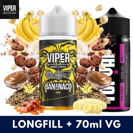 Aroma Bananaco 30ml (Longfill) Viper + 70ml VG Fast