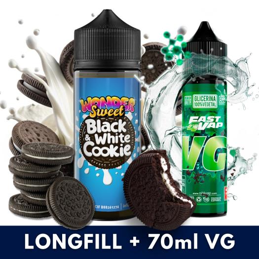 Aroma Black And White Cookie 30ml/120 (Longfill) Vapemoniadas + VG FAST 70ML Aroma Black And White Cookie 30ml/120 (Longfill) Vapemoniadas + VG FAST 70ML