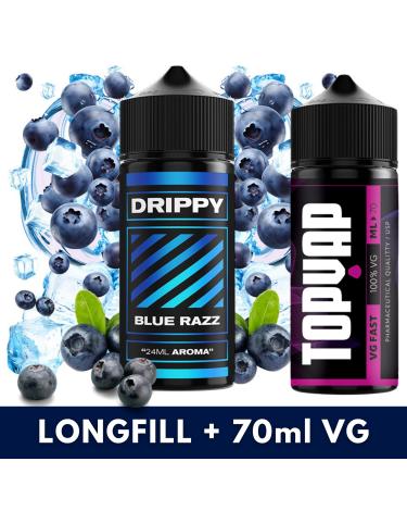 Aroma Blue Razz 24ml (Longfill) Drippy + 70ml VG Fast