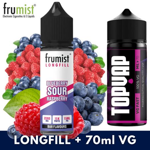 Aroma BLUEBERRY SOUR RASPBERRY 15ml/60 (Longfill) Frumist + 70ml VG Fast