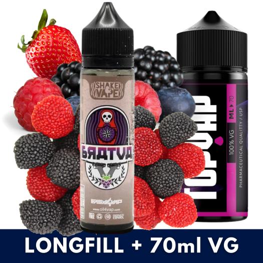 Aroma BRATVA 10ml/60 (Longfill) Oil4Vap + 70ML VG