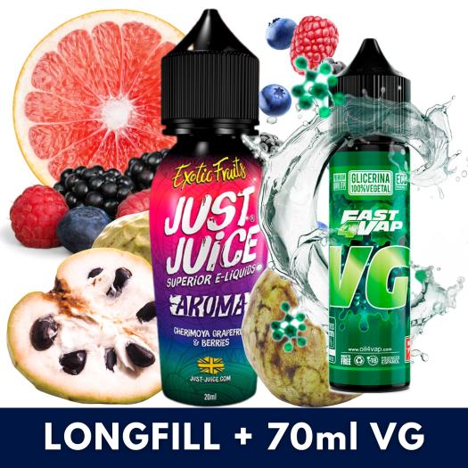 Aroma Cherimoya Grapefruit and Berries Just Juice 20ml (Longfill) + VG FAST 70ML Aroma Cherimoya Grapefruit and Berries Just Juice 20ml (Longfill) + VG FAST 70ML