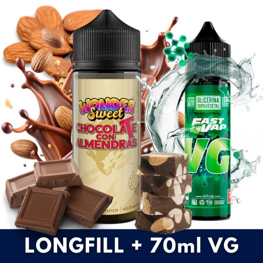 Aroma Chocolate Con Almendras 30ml/120 (Longfill) Vapemoniadas + VG FAST 70ML Aroma Chocolate Con Almendras 30ml/120 (Longfill) Vapemoniadas + VG FAST 70ML