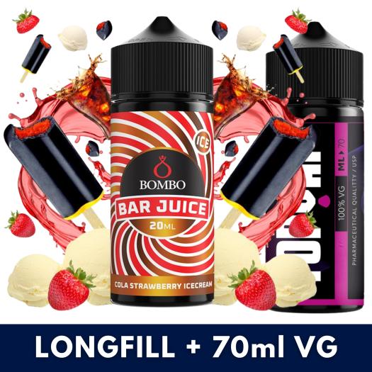 Aroma Cola Strawberry Ice Cream 20ml/120 (Longfill) - Bombo Bar Juice + 70ml VG