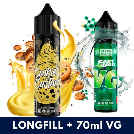Aroma COOKIE CUSTARD 16ml (Longfill) Oil4Vap + VG FAST 70ML
