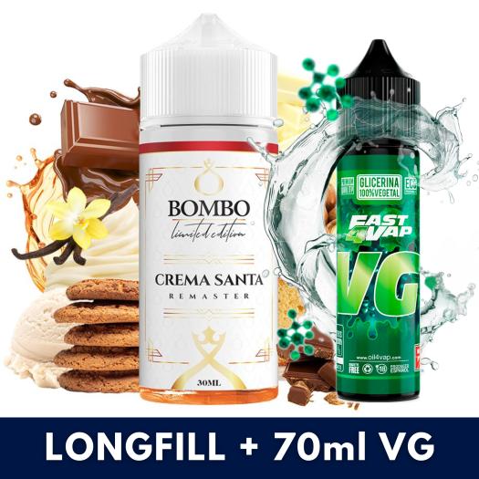 Aroma Crema Santa REMASTER 30ml/120 (Longfill) Bombo + VG FAST 70ML Aroma Crema Santa REMASTER 30ml/120 (Longfill) Bombo + VG FAST 70ML