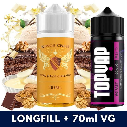 Aroma Don Juan Custard 30ml (Longfill) - Kings Crest + 70ml VG Fast