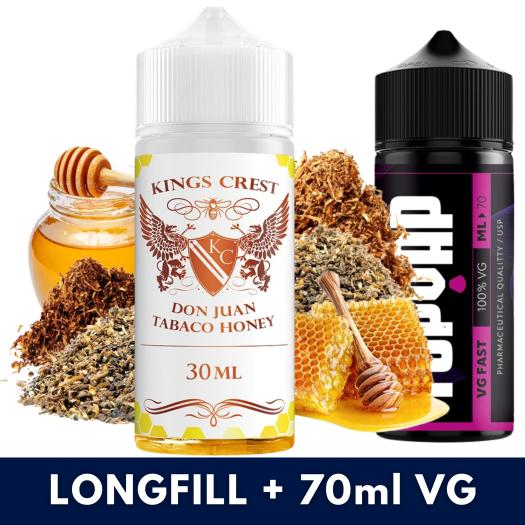Aroma Don Juan Tabaco Honey 30ml/120 (Longfill) Kings Crest + 70ml VG Fast