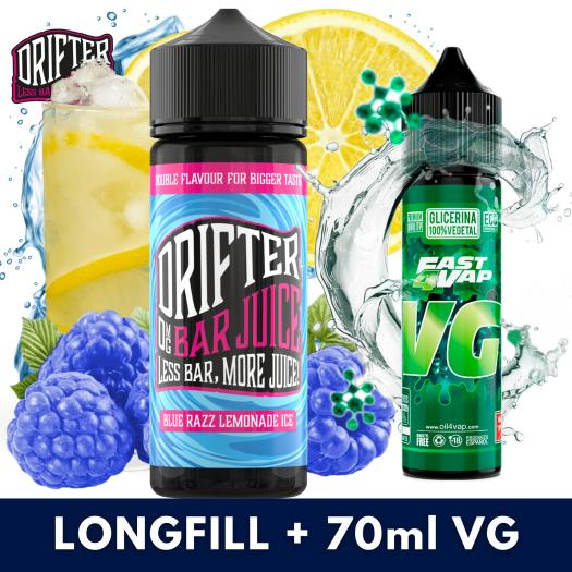Aroma Drifter Bar Blue Razz Lemonade Ice 24ml (Longfill) + VG FAST 70ML Aroma Drifter Bar Blue Razz Lemonade Ice 24ml (Longfill) + VG FAST 70ML