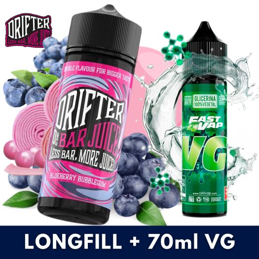 Aroma Drifter Bar Blueberry Bubblegum 24ml (Longfill) + VG FAST 70ML Aroma Drifter Bar Blueberry Bubblegum 24ml (Longfill) + VG FAST 70ML