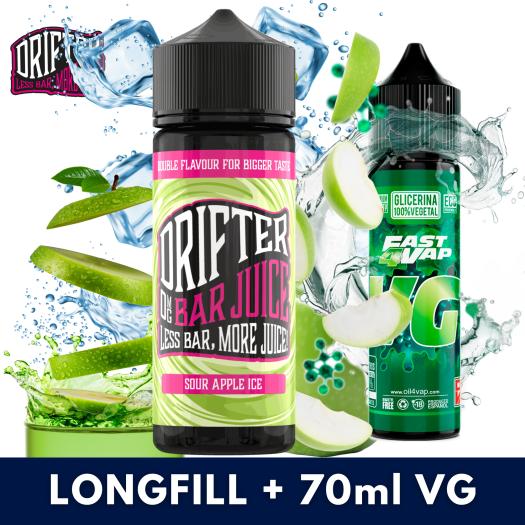 Aroma Drifter Bar Sour Apple Ice 24ml (Longfill) + VG FAST 70ML Aroma Drifter Bar Sour Apple Ice 24ml (Longfill) + VG FAST 70ML