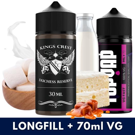 Aroma Duchess Reserve 30ml/120 (Longfill) Kings Crest + 70ml VG Fast Aroma Duchess Reserve 30ml/120 (Longfill) Kings Crest + 70ml VG Fast