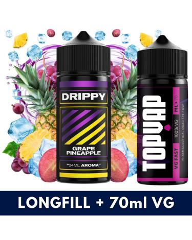 Aroma Grape Pineapple 24ml/120 (Longfill) Drippy + 70ml VG Fast