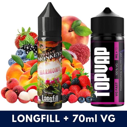 Aroma Harmony 10ml (Longfill) Twelve Monkeys +70ml VG Fast