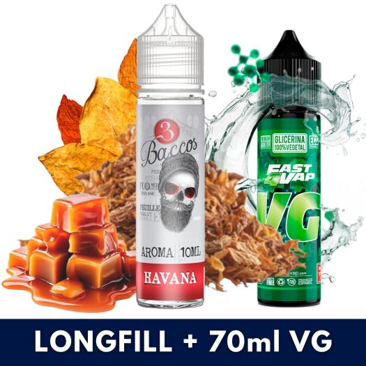 Aroma Havana 10ml/60 (Longfill) 3 Baccos + VG FAST 70ML