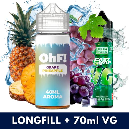 Aroma Ice Grape Pineapple 40ml/120 (Longfill) OhF! + VG FAST 70ML Aroma Ice Grape Pineapple 40ml/120 (Longfill) OhF! + VG FAST 70ML
