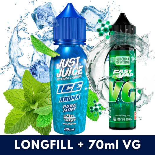 Aroma Ice Pure Mint Just Juice 20ml (Longfill) + VG FAST 70ML Aroma Ice Pure Mint Just Juice 20ml (Longfill) + VG FAST 70ML
