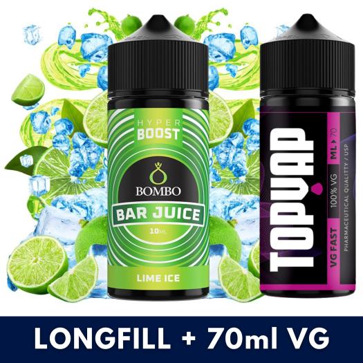 Aroma Lime Ice 10ml/120 Hyper Boost Bombo + 70ml VG Fast