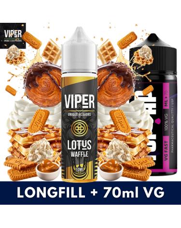 Aroma Lotus Waffle 10ml/60 (Longfill) - Viper Eliquids + 70ml VG Fast
