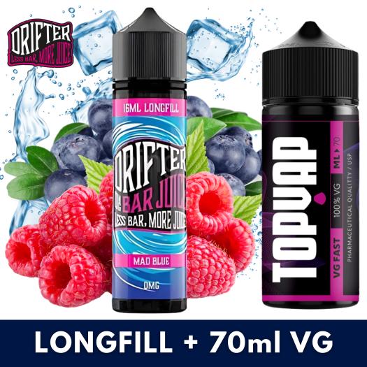Aroma MAD BLUE 16ml/60 (Longfill) Drifter + 70ml VG Fast Aroma MAD BLUE 16ml/60 (Longfill) Drifter + 70ml VG Fast
