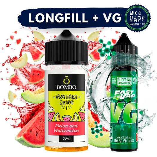 Aroma Melon Watermelon 30ml (Longfill) + VG FAST 70ML - Wailani Juice by Bombo