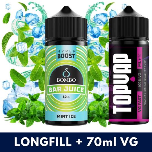 Aroma Mint Ice 10ml/120 Hyper Boost Bombo + 70ml VG Fast