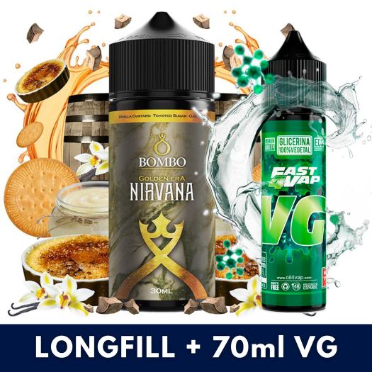 Aroma Nirvana 30ml/120 (Longfill) Golden Era + VG FAST 70ML Aroma Nirvana 30ml/120 (Longfill) Golden Era + VG FAST 70ML