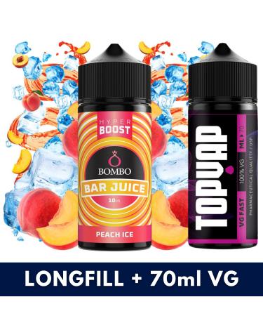 Aroma Peach Ice 10ml/120 Hyper Boost Bombo + 70ml VG Fast